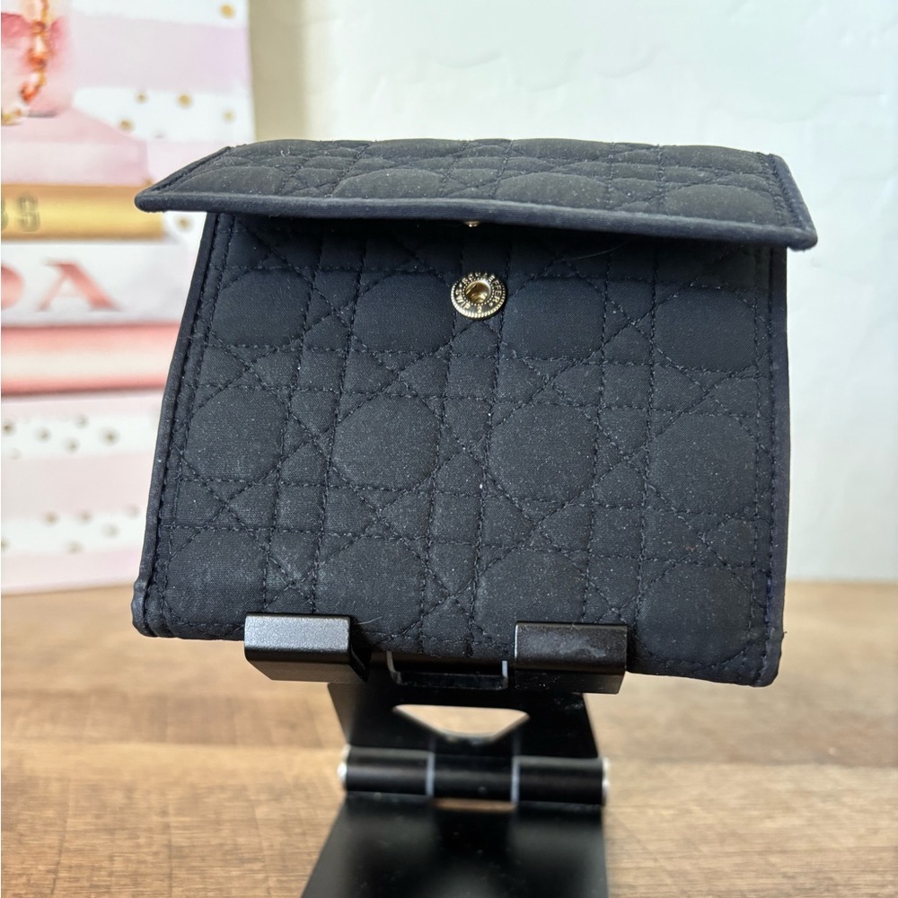 Dior Compact Wallet- Black Vintage Quilted - Picture 9 of 11